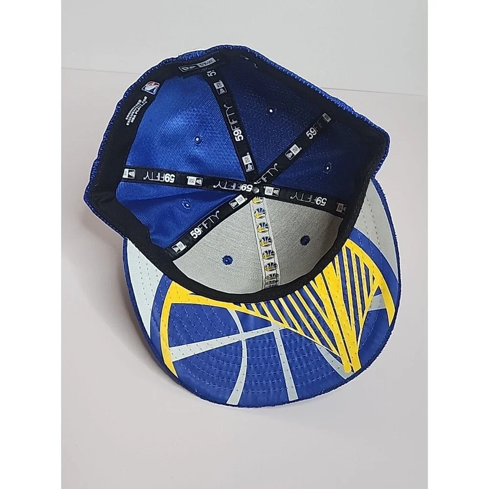 Golden State Warriors New Era 59Fifty Blue Hat Cap NBA GSW Size 7 1/2 NWT